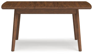 Lyncott Rectangle Dining Butterfly Extension Table Brown