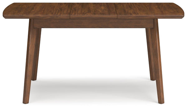 Lyncott Rectangle Dining Butterfly Extension Table Brown