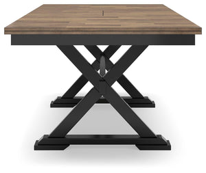 Wildenauer Rectangle Dining Butterfly Extension Table Brown/Black