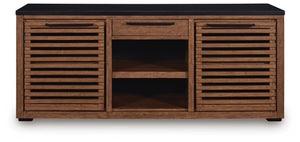 Kallari 2-Door 1-Drawer Credenza Warm Brown/Black