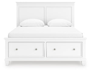 Fortman Queen Panel Storage Bed White
