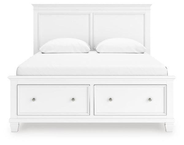 Fortman Queen Panel Storage Bed White