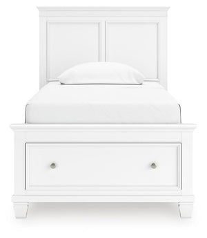 Fortman Twin Panel Storage Bed White