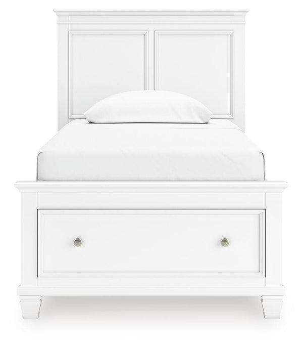 Fortman Twin Panel Storage Bed White