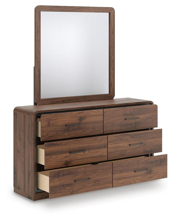 Fortlorn Dresser & Mirror Walnut Brown