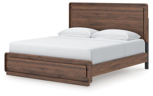 Fortlorn King Panel Bed Walnut Brown