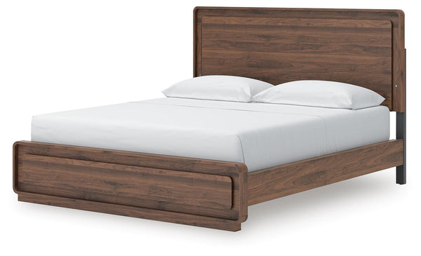 Fortlorn California King Panel Bed Walnut Brown