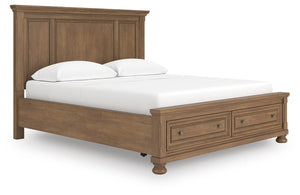 Feddinger California King Panel Storage Bed Medium Brown