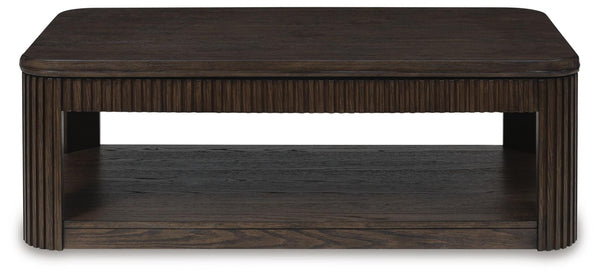 Carlibrie Lift-Top Coffee Table Warm Brown