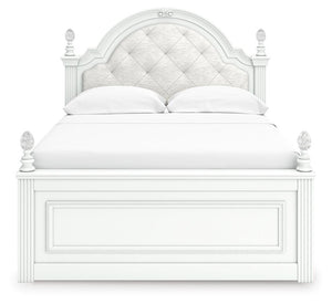 Kozlani Full Upholstered Panel Bed White