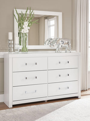 Maeling Dresser & Mirror White