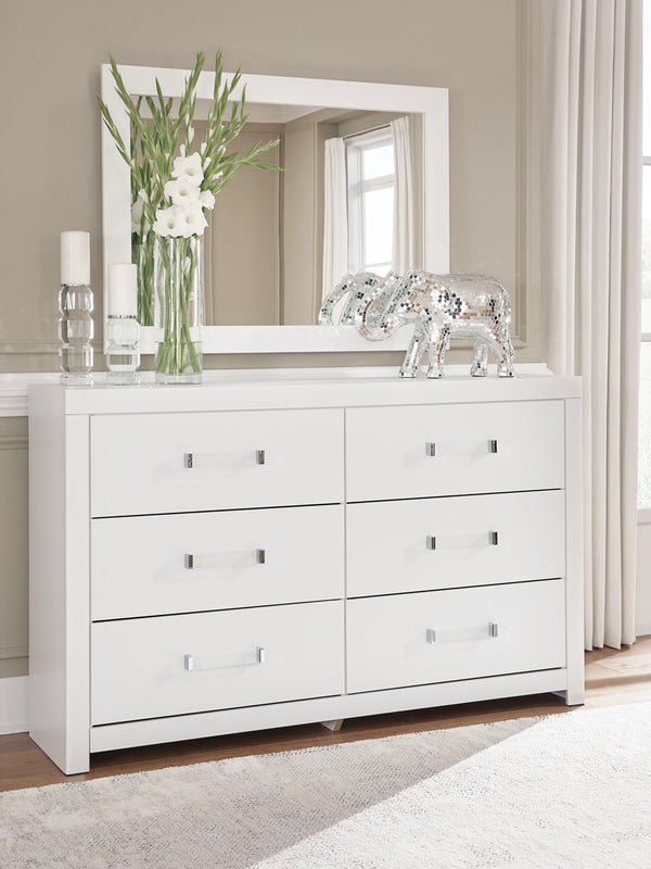 Maeling Dresser & Mirror White