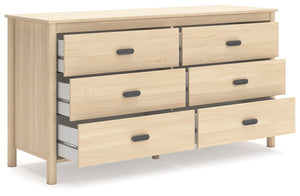 Cabinella 6-Drawer Dresser Tan