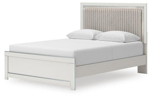 Zuraleus Queen Upholstered Panel Platform Bed White