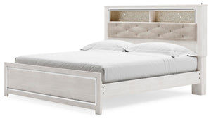 Altyra King Panel Bookcase Bed White