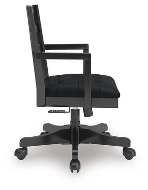 Wildenauer Home OfficeCastered Desk Swivel Adjustable Arm Chair Black