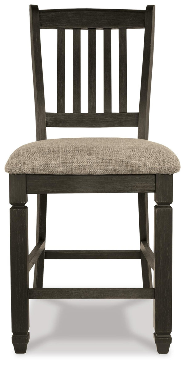Tyler Creek Pastoral Charm Upholstered Counter-Height Barstool Black/Grayish Brown