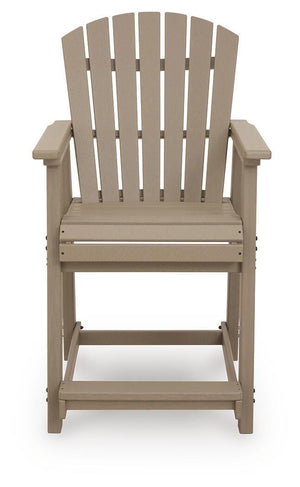 Seacliff Beach Outdoor Counter-Height Barstool Medium Brown