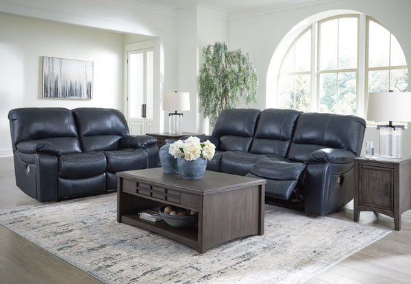 Leesworth Power Reclining Sofa & Loveseat Ocean