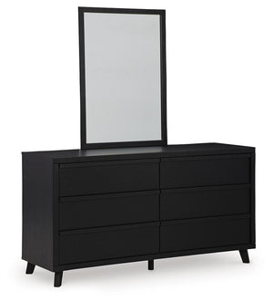 Danziar Full Panel Platform Bed, Dresser & Mirror