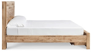 Hyanna Queen Storage Bed, Chest & Nightstand Tan Brown