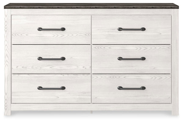 Gerridan Queen Panel Bed, Dresser & Nightstand White/Gray
