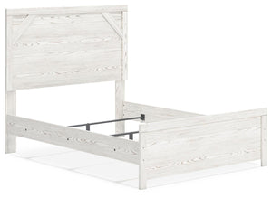 Gerridan Full Panel Bed, Dresser, Mirror & Nightstand White/Gray