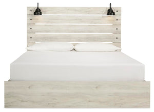 Cambeck King Panel Bed with Storage, Chest & Nightstand Whitewash