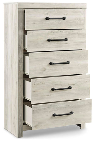 Cambeck Full Panel Storage Bed, 2 Chests & 1 Nightstand