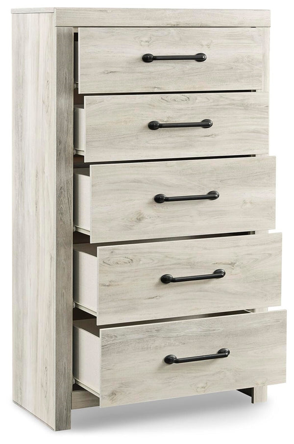Cambeck Full Panel Storage Bed, 2 Chests & 1 Nightstand