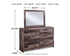 Derekson King Panel Storage Bed, Dresser & Mirror Multi Gray