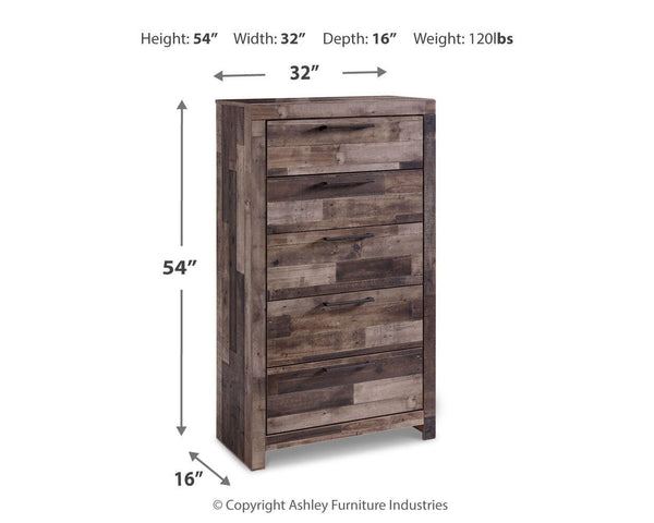 Derekson Queen Storage Bed & 2 Chests Multi Gray