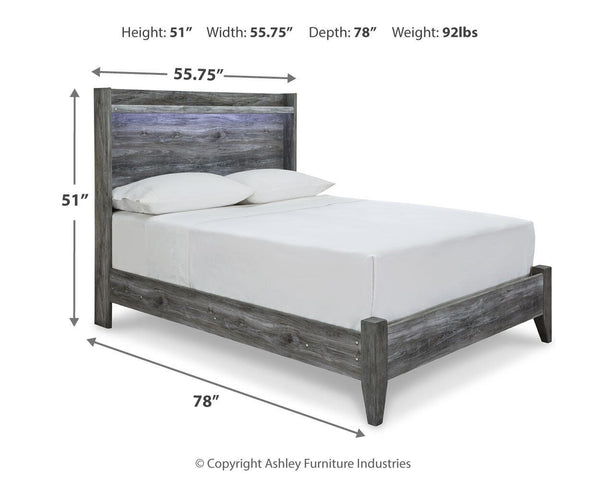 Baystorm Full Panel Bed & Chest Gray