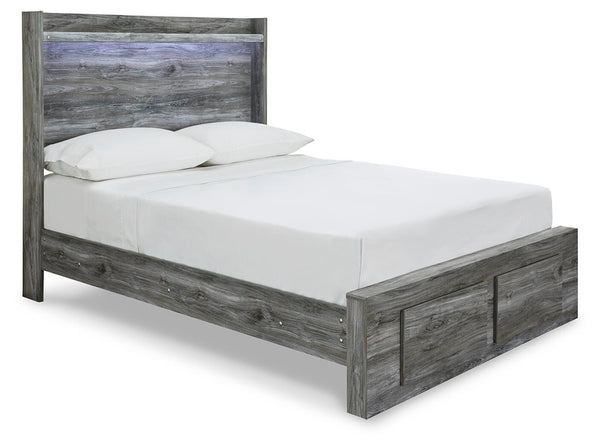 Baystorm Full Storage Bed, Dresser, Mirror & Nightstand Gray