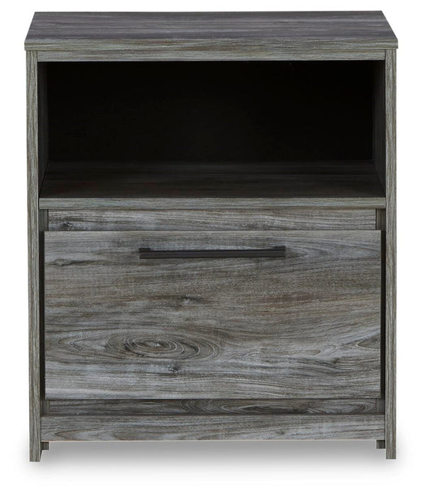 Baystorm Full Panel Storage Bed & Nightstand Gray