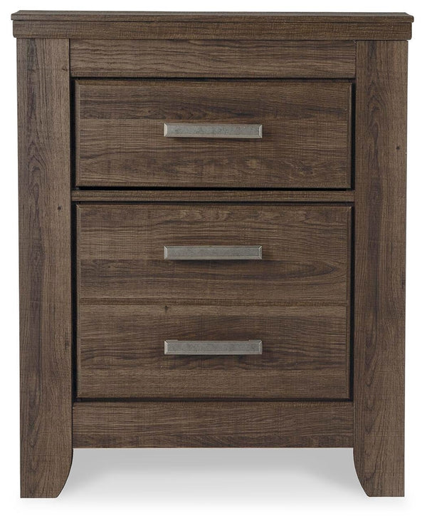 Juararo Queen Panel Bed, Dresser, Mirror & Nightstand Dark Brown