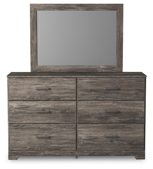 Ralinksi Full Panel Bed, Dresser, Mirror & Nightstand Gray