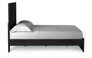Belachime Queen Panel Bed & Nightstand Charcoal
