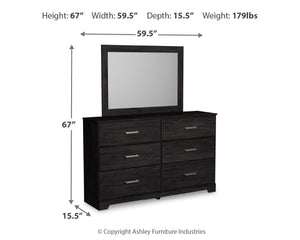 Belachime Full Panel Bed, Dresser, Mirror & Nightstand