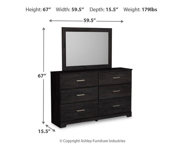 Belachime Full Panel Bed, Dresser, Mirror & Nightstand