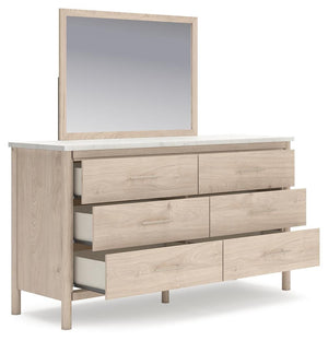 Cadmori Queen Panel Bed, Dresser, Mirror & Nightstand Two-tone