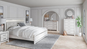 Altyra King Panel Headboard, Dresser & Mirror White