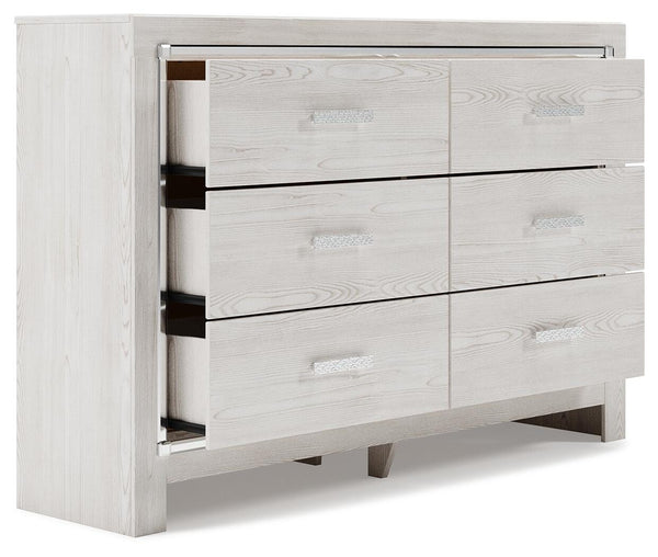 Altyra Queen Panel Bed, Dresser & Chest White