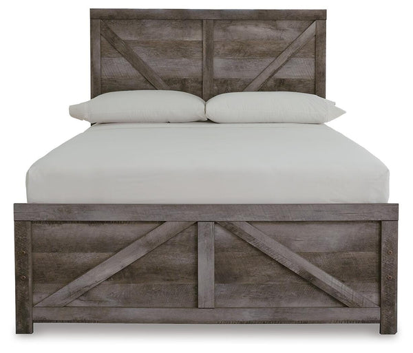 Wynnlow Full Crossbuck Panel Bed, Dresser & Mirror