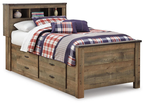 Trinell Twin Bookcase Storage Bed, Dresser & Nightstand