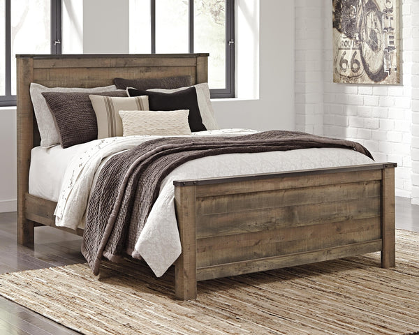 Trinell Queen Panel Bed & Nightstand Brown