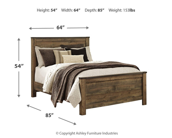 Trinell Queen Panel Bed, Dresser, Mirror & Nightstand Brown