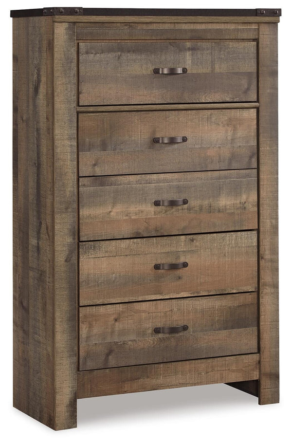 Trinell Queen Panel Headboard, Dresser, Mirror, Chest & Nightstand Brown