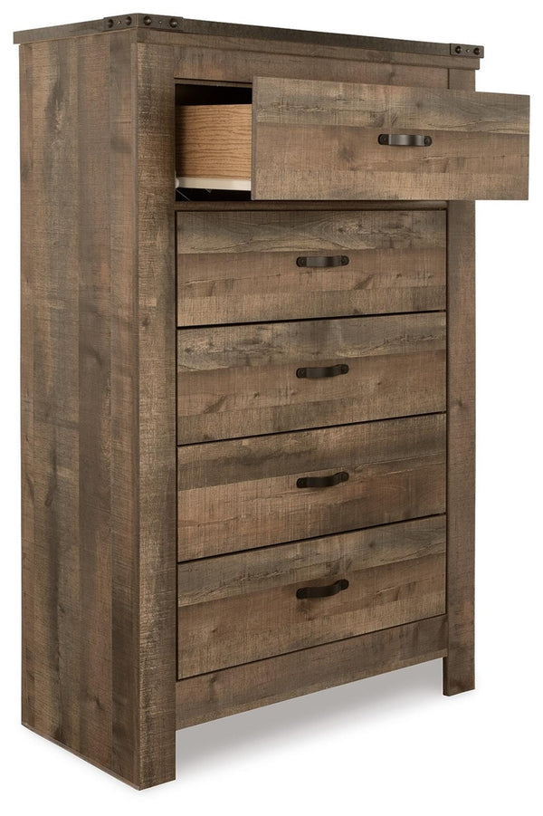 Trinell Twin Storage Bed, Chest & Nightstand Brown