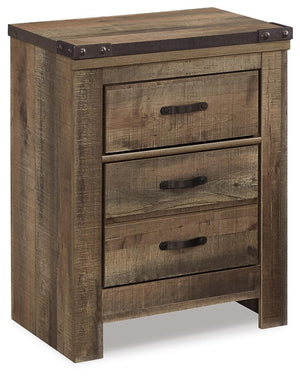 Trinell King Panel Bed, Dresser, Mirror & Nightstand Brown